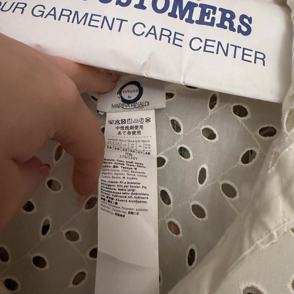 Voyage by Marina Rinaldi white crochet top with separate tank - Picture 2 of 4